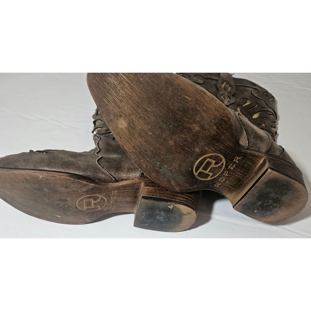 Roper Riley Glitz Glitter Underlay Snip toe Boot~Size 9.5~GUC - Picture 2 of 4